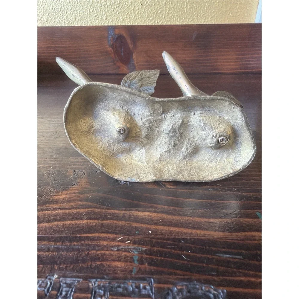 Brass Ducks in Flight Figurine Small Vintage Made in Korea
